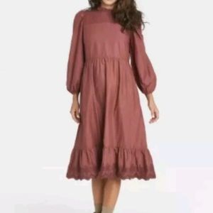 Maroon Prairie Dress